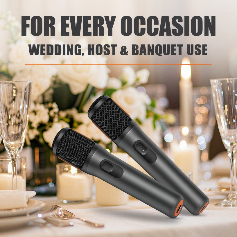 Event & Party Supply Photos - Draadloze microfoon, dubbele handheld AES-128 gecodeerd,