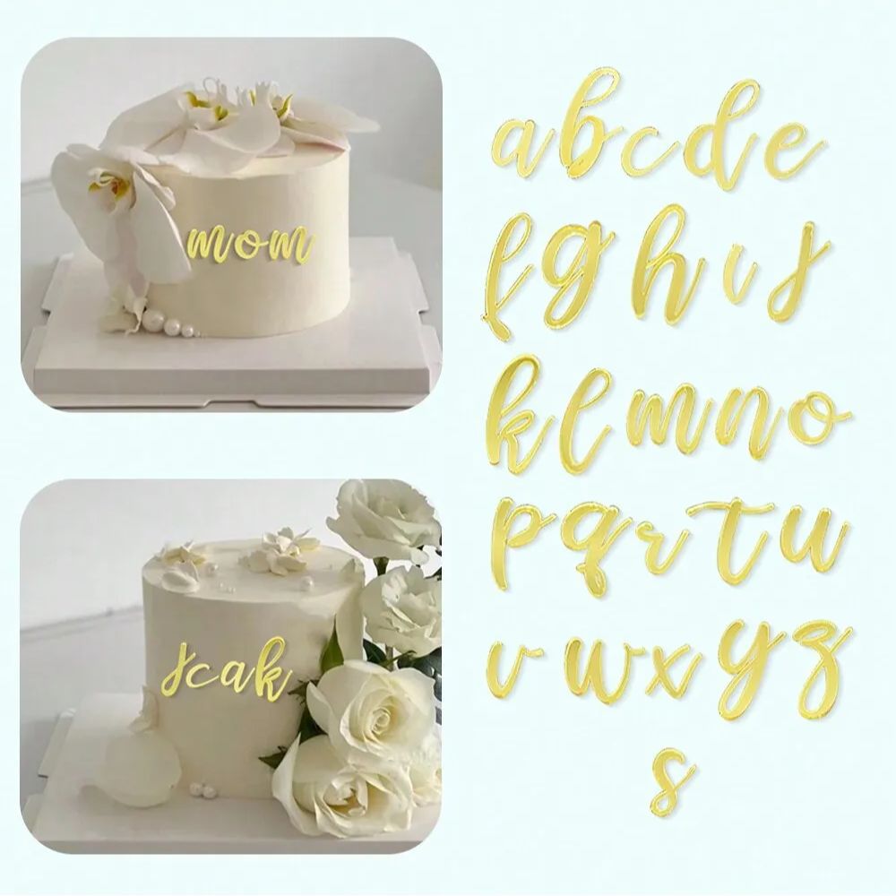 Event Z - 1set Gouden Spiegel Acryl A-Z Engelse