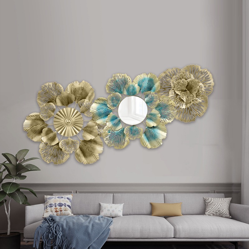 Flower Wall Panel - Noordse Licht Luxe Wanddecoratie Gouden Abrikozenblad