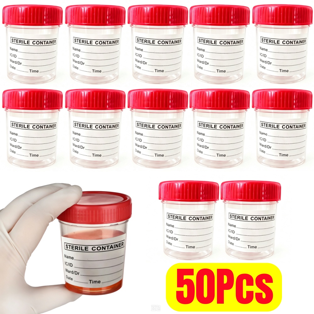 Plastic Cup 50Pcs - 50 stuks wegwerp plastic urinebekers 60ML