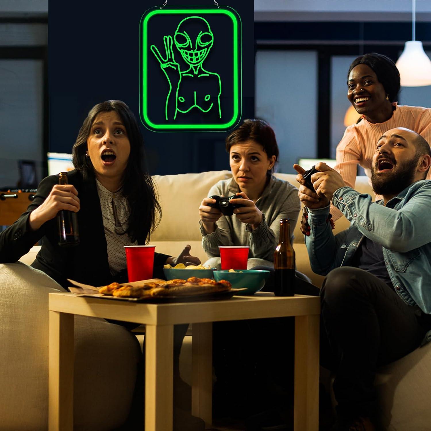 Alien Neonbord USB Dimbare LED - Neon Sign Party recensie en prijs