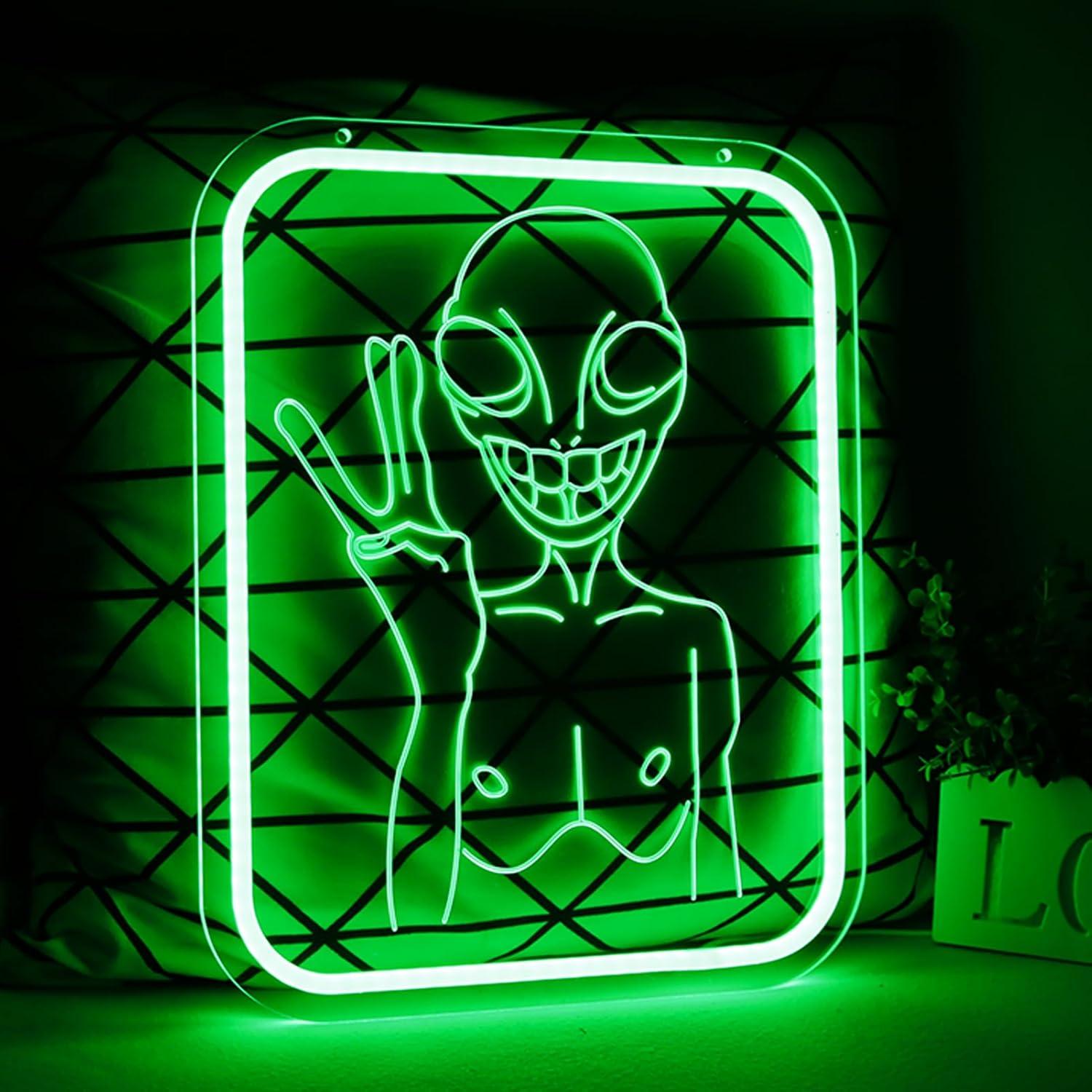 Alien Neonbord USB Dimbare LED - Neon Sign Party recensie en prijs
