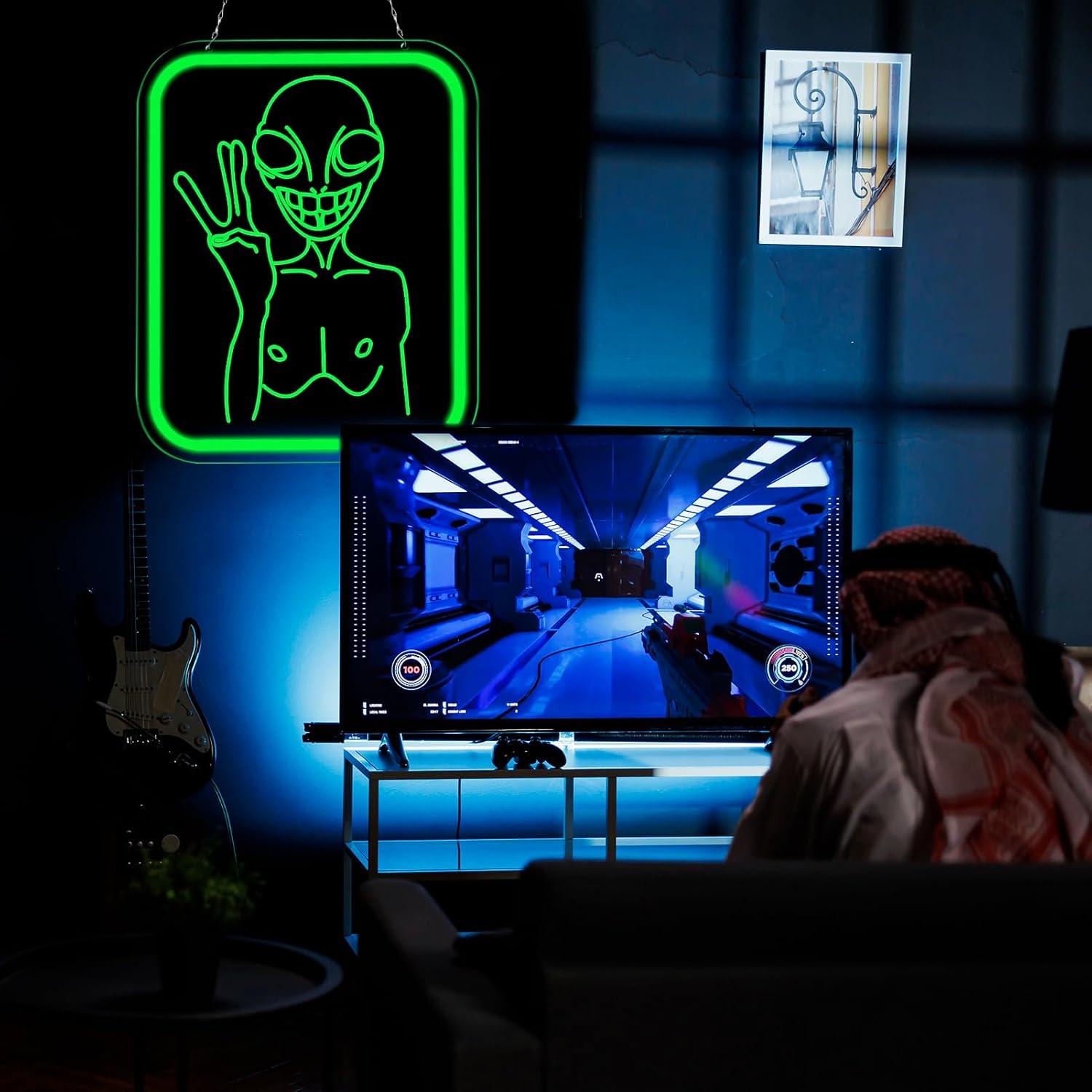 Alien Neonbord USB Dimbare LED - Neon Sign Party recensie en prijs