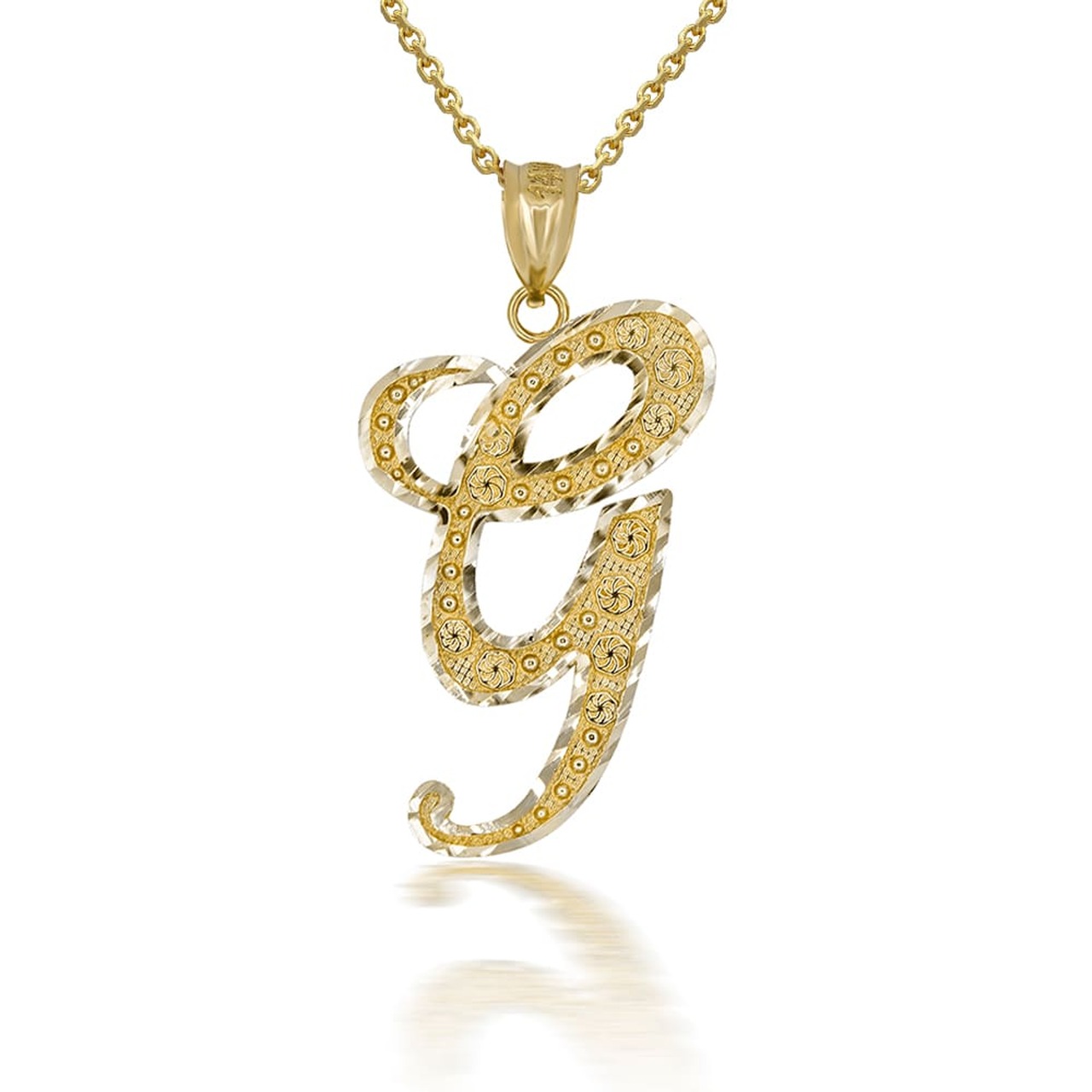 Gold Cursief Beginletter 