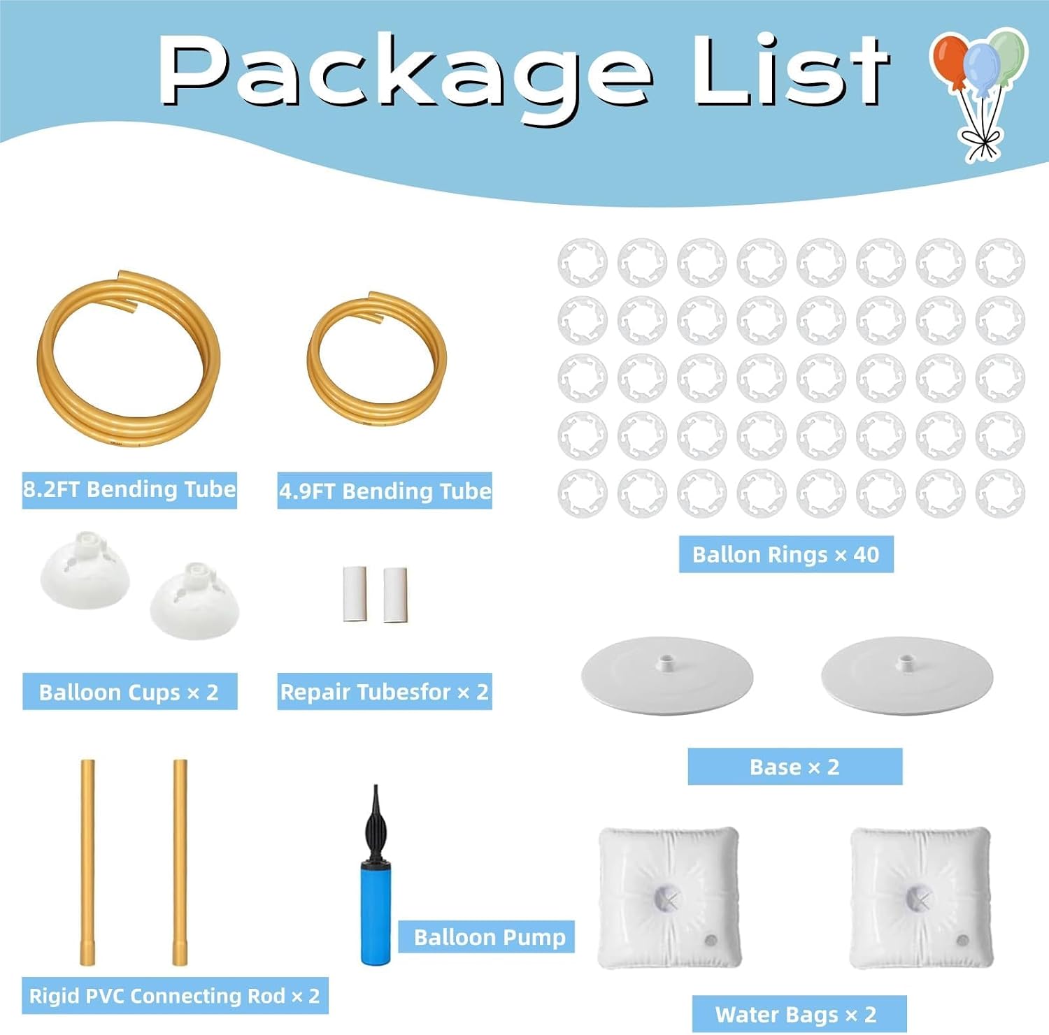 Ballonboogset 8,2ft & 4,9ft, g - Balloon Arch Kit recensie en prijs