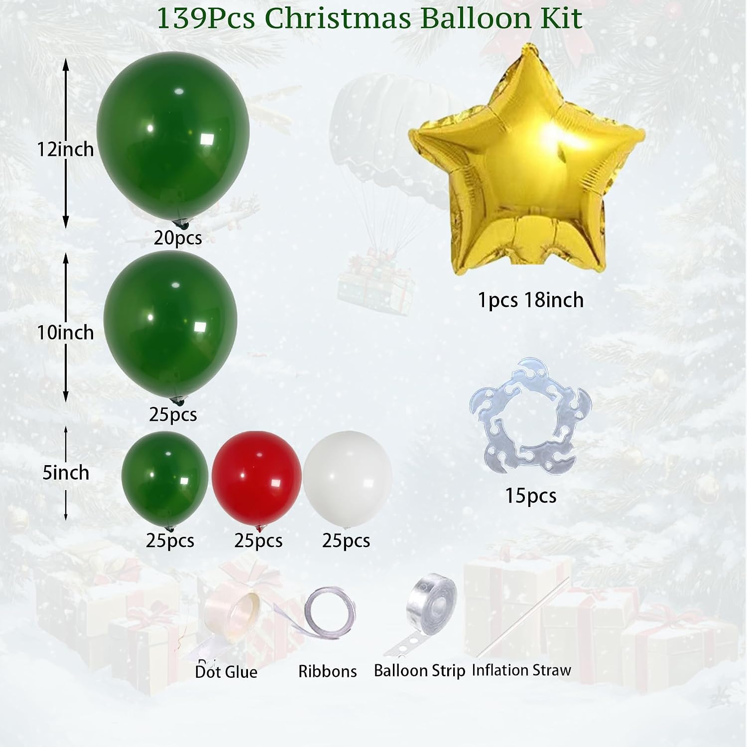 PartyXpress 139-delige kerstbo - Balloon Arch Kit recensie en prijs