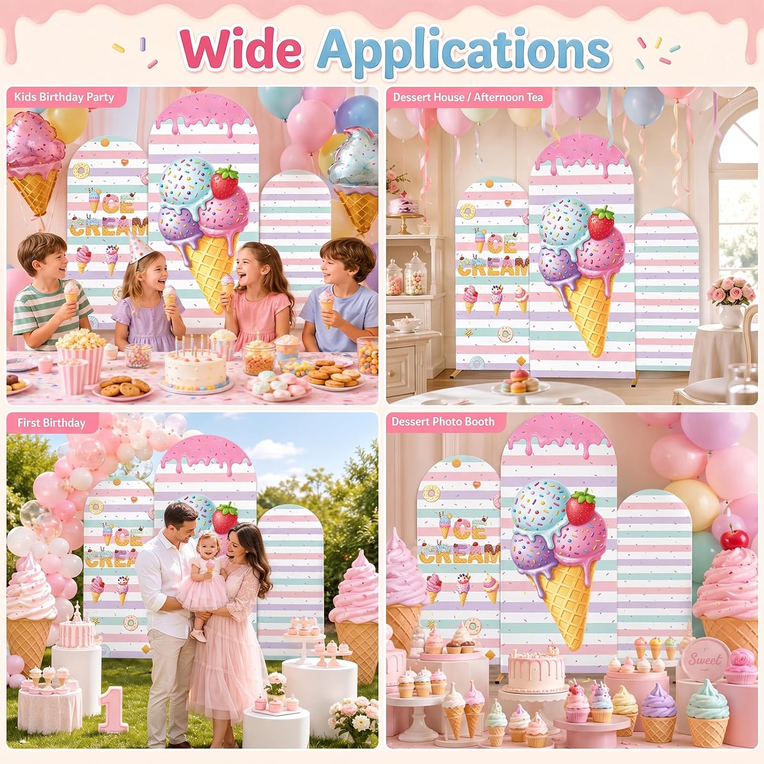 Op maat gemaakte, dubbelzijdig - Dessert Table Backdrop recensie en prijs